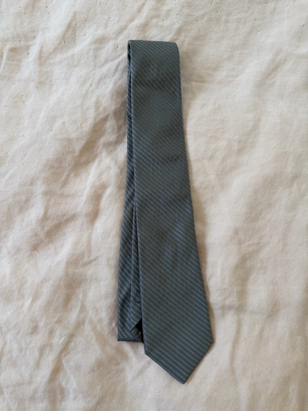 Altea Slate Gray Subtle Stripe Men's Tie